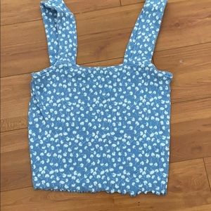 pacsun blueberry blue top. thick strap ribbed